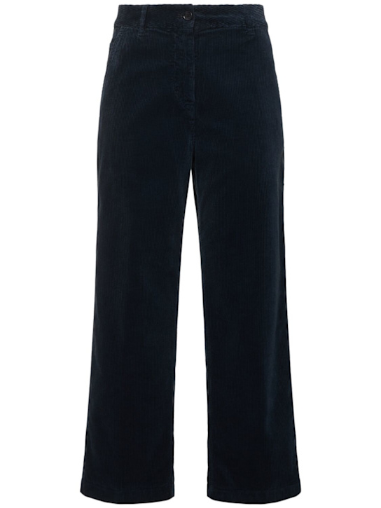 ASPESI: Corduroy straight high rise pants - women_0 | Luisa Via Roma