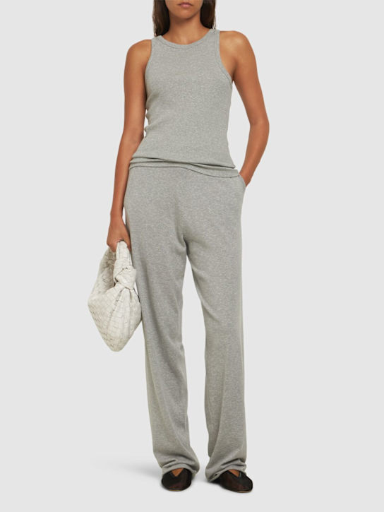 Extreme Cashmere: Pantalon en coton et cachemire Relax - Gris - women_1 | Luisa Via Roma