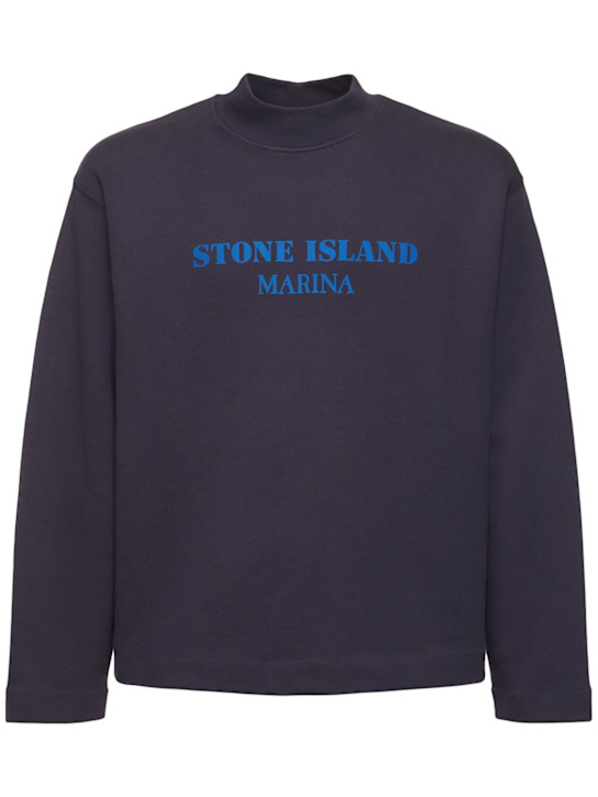 Stone Island: Marina mock neck sweatshirt - men_0 | Luisa Via Roma