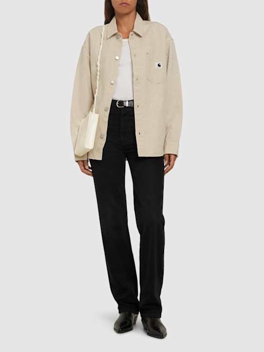 Carhartt WIP: Ethel linen blend canvas shirt jacket - women_1 | Luisa Via Roma