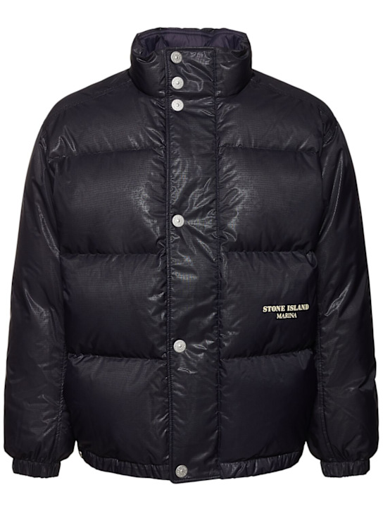 Stone Island: Down jacket - Navy - men_0 | Luisa Via Roma