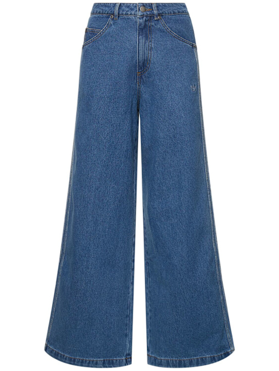 adidas Originals: Essentials denim balloon jeans - women_0 | Luisa Via Roma