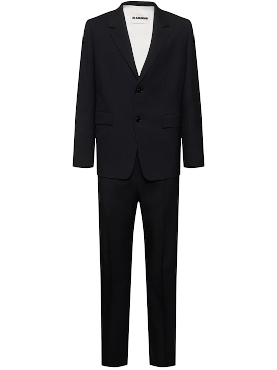 Jil Sander: Tailored wool gabardine suit - men_0 | Luisa Via Roma