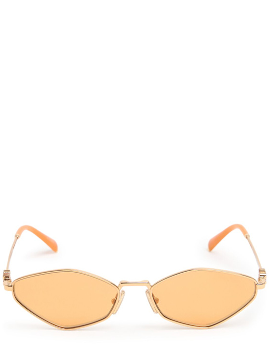 Miu Miu: Hexagonal metal sunglasses - Gold - women_0 | Luisa Via Roma