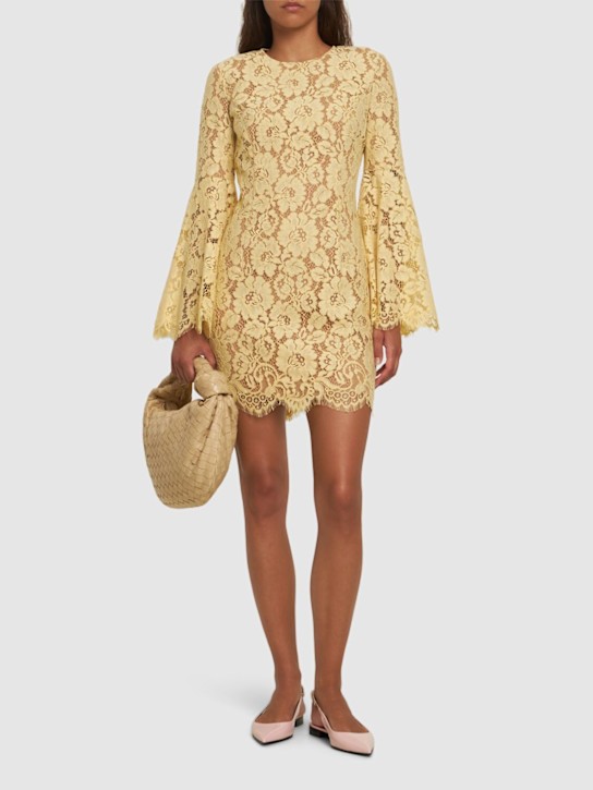 Bell sleeve lace mini dress - Thumbnail 2