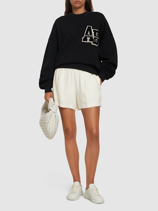 ANINE BING: Kam viscose shorts - women_1 | Luisa Via Roma