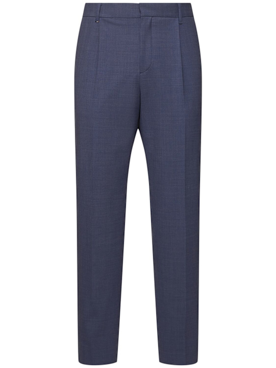 Boss: Peter wool blend pants - Navy - men_0 | Luisa Via Roma