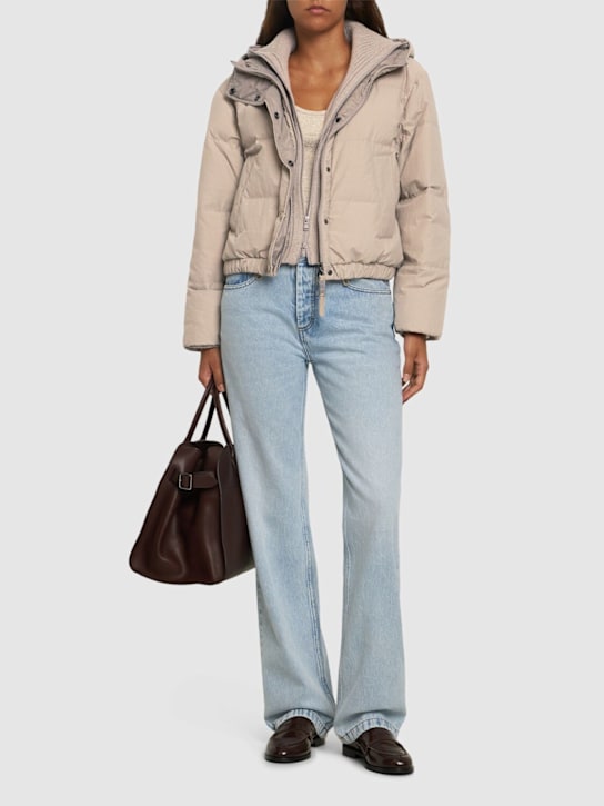 Brunello Cucinelli: Cotton blend down jacket - women_1 | Luisa Via Roma