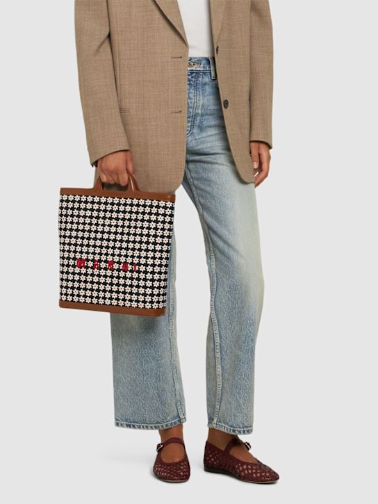 Marni: Tropicalia canvas crossbody bag - women_1 | Luisa Via Roma