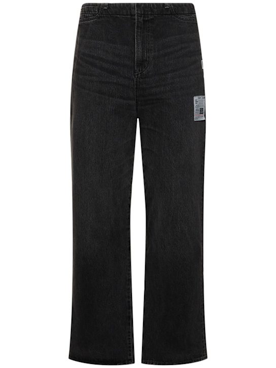 Mihara Yasuhiro: Relaxed cotton denim jeans - Black - men_0 | Luisa Via Roma