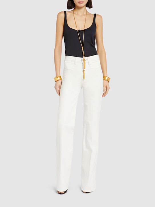 Tom Ford: Cotton blend rib jersey tank top - women_1 | Luisa Via Roma