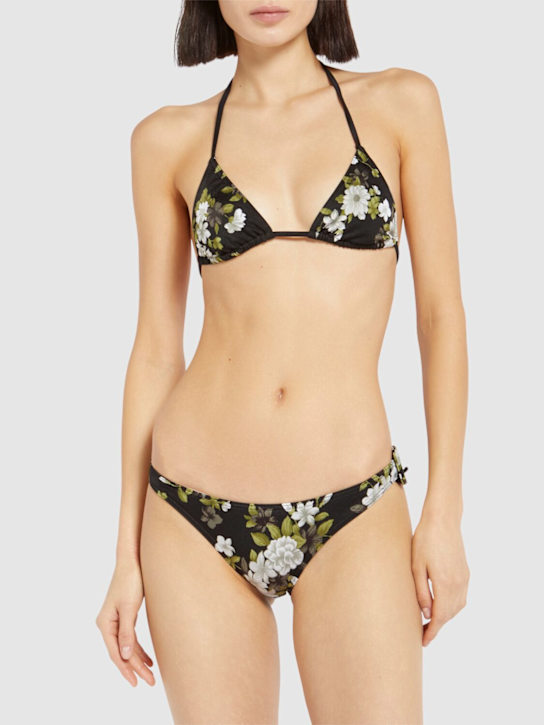 Tom Ford: Floral print jersey bikini - White/Black - women_1 | Luisa Via Roma