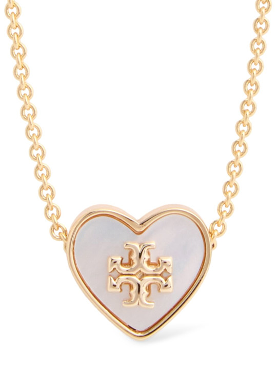 Tory Burch: Kira heart pendant necklace - women_0 | Luisa Via Roma