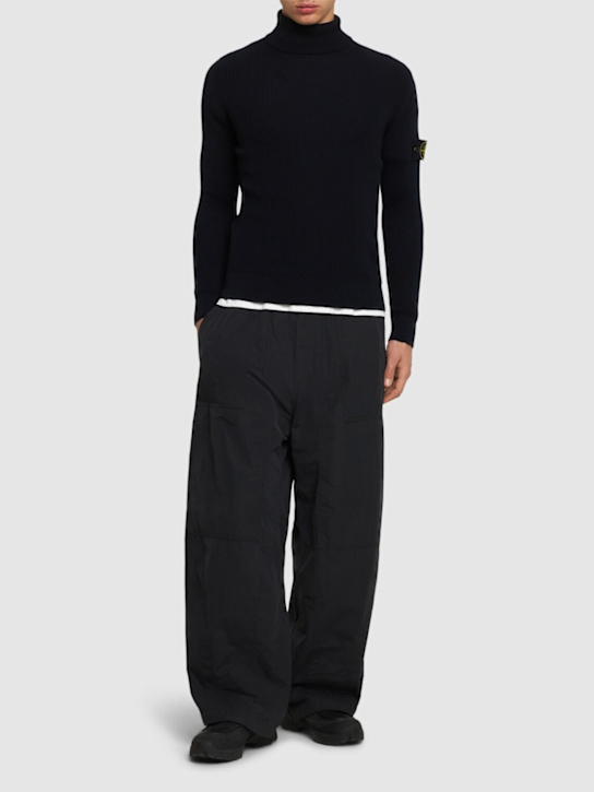 Stone Island: Wool turtleneck sweater - men_1 | Luisa Via Roma