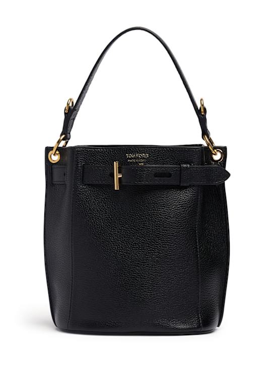 Tom Ford: Mini Audrey grain leather bucket bag - women_0 | Luisa Via Roma