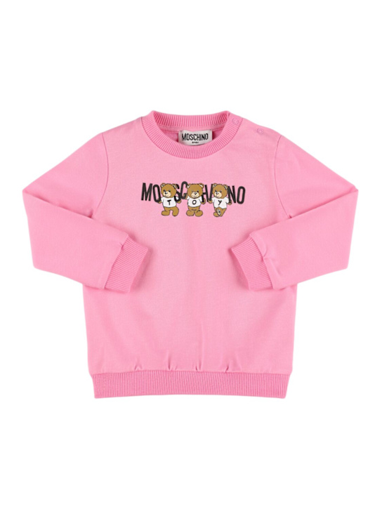 Moschino: コットンスウェットシャツ - kids-girls_0 | Luisa Via Roma