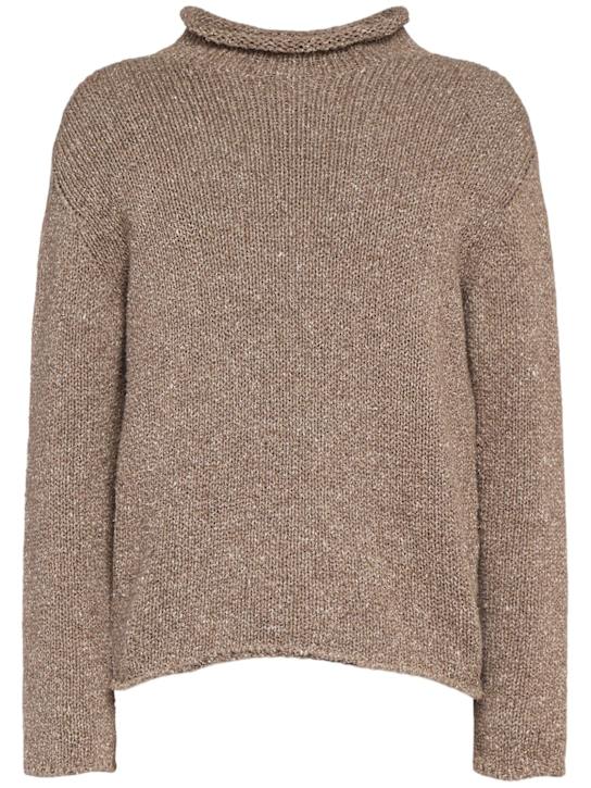The Row: Strickpullover aus Viskosemischung „Colette“ - Taupe Melange - men_0 | Luisa Via Roma
