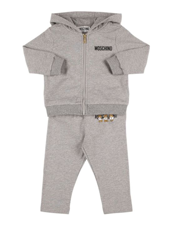 Moschino: コットンスウェットシャツ＆スウェットパンツ - kids-boys_0 | Luisa Via Roma