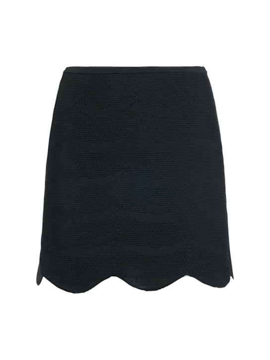Silk & cotton mesh mini skirt - Thumbnail 1