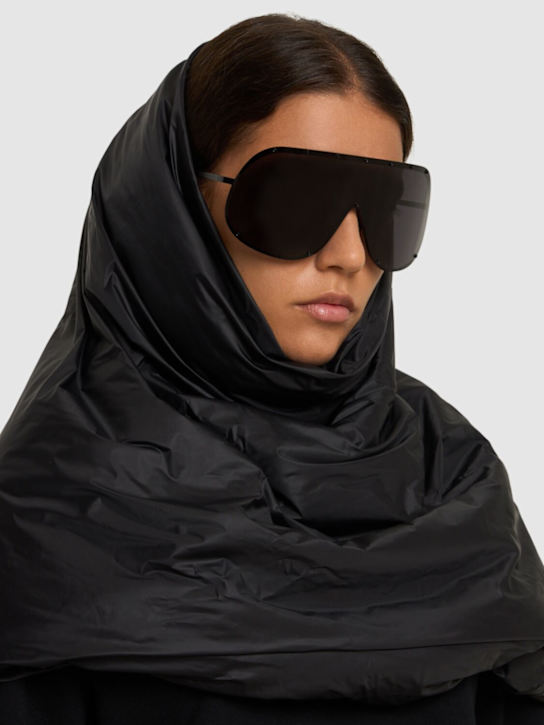 Rick Owens: Padded nylon cowl - Black - women_1 | Luisa Via Roma