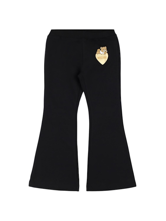 Moschino: コットンジャージーワイドパンツ - kids-girls_0 | Luisa Via Roma