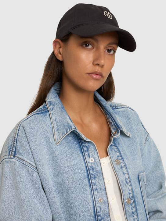 ANINE BING: Jeremy cotton baseball cap - women_1 | Luisa Via Roma