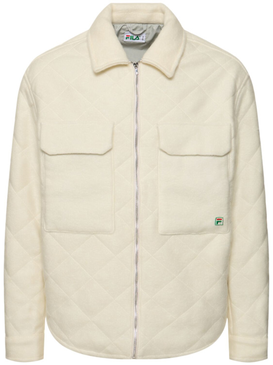 FILA +: F+ quilted overshirt - Ivory - men_0 | Luisa Via Roma