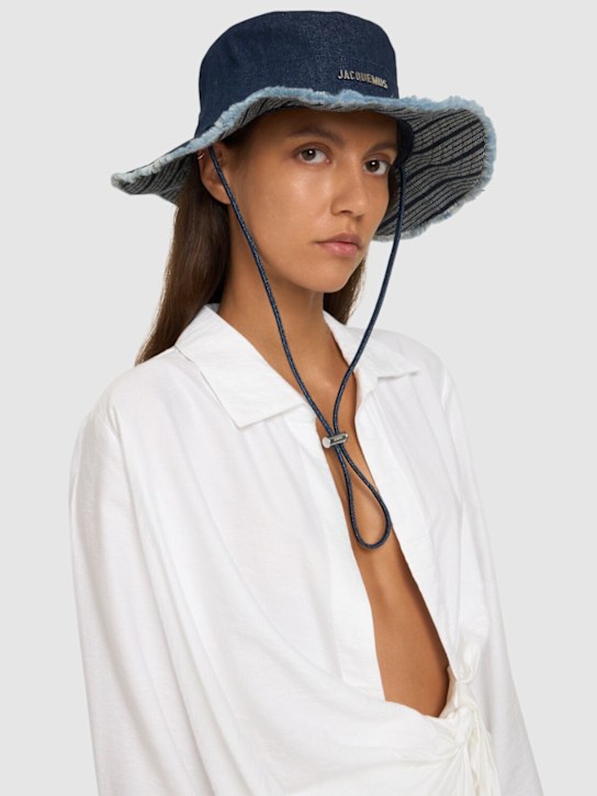 Jacquemus: Le Bob Artichaut cotton logo hat - women_1 | Luisa Via Roma