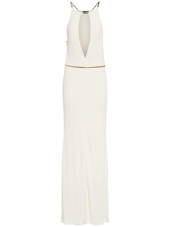 Tom Ford: Sable jersey long dress - women_0 | Luisa Via Roma