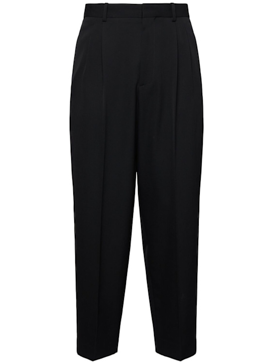 The Row: Silas wool pleated pants - Black - men_0 | Luisa Via Roma