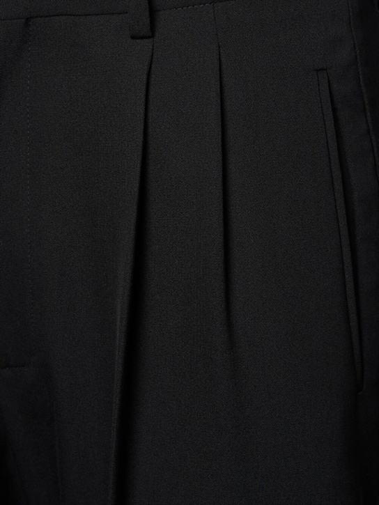 The Row: Silas wool pleated pants - Black - men_4 | Luisa Via Roma
