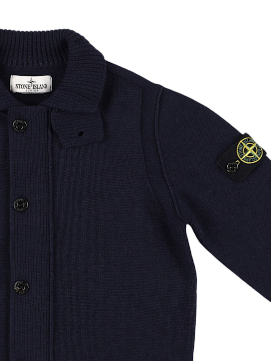 Stone Island Junior: ウールブレンドニットカーディガン - kids-boys_1 | Luisa Via Roma