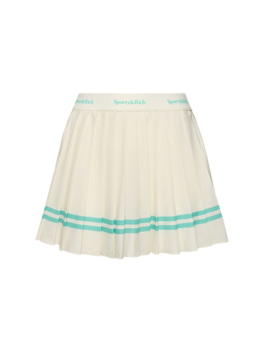 Sporty & Rich: Serif logo pleated skort - women_0 | Luisa Via Roma