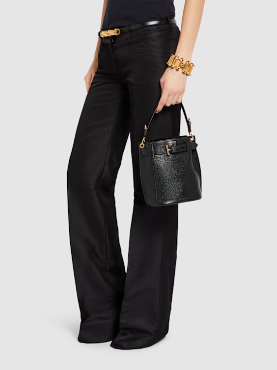 Tom Ford: Mini Audrey grain leather bucket bag - women_1 | Luisa Via Roma