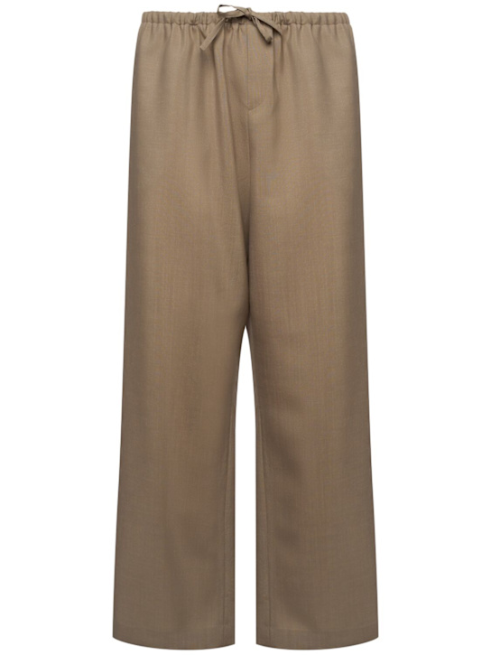The Row: Donatello wool drawstring pants - men_0 | Luisa Via Roma