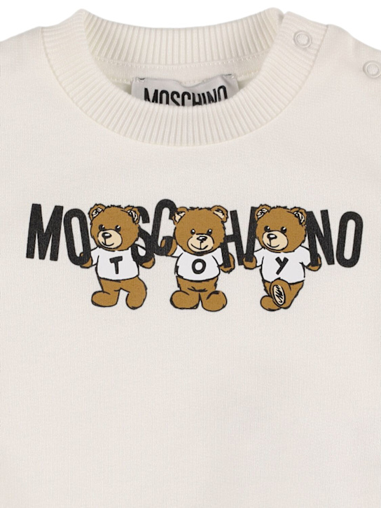 Moschino: Printed cotton crewneck sweatshirt - kids-boys_1 | Luisa Via Roma
