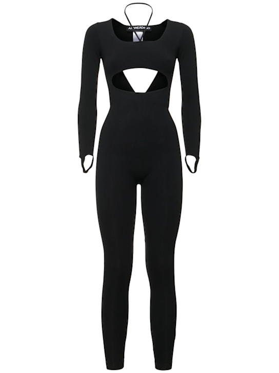 Sculpting jersey cut-out jumpsuit