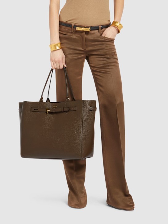 Tom Ford: Large grain leather tote bag - women_1 | Luisa Via Roma