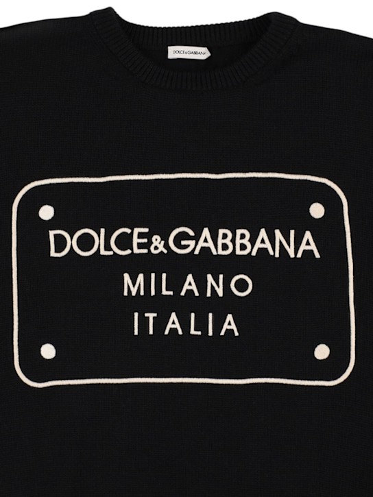 Dolce&Gabbana: Maglia in lana - Nero - kids-girls_1 | Luisa Via Roma