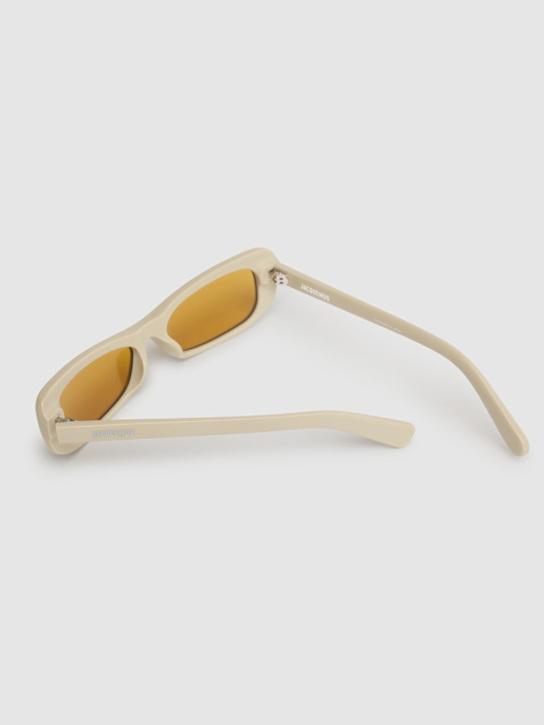 Jacquemus: Les Lunettes Capri squared sunglasses - Beige - men_2 | Luisa Via Roma
