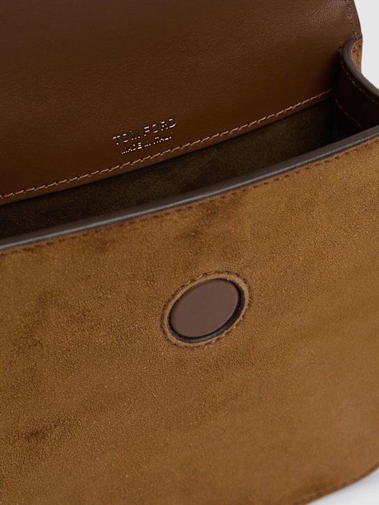 Tom Ford: Borsa mini Tara in camoscio - Whisky - women_5 | Luisa Via Roma