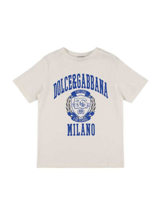 Dolce&Gabbana: コットンジャージーTシャツ - kids-boys_0 | Luisa Via Roma