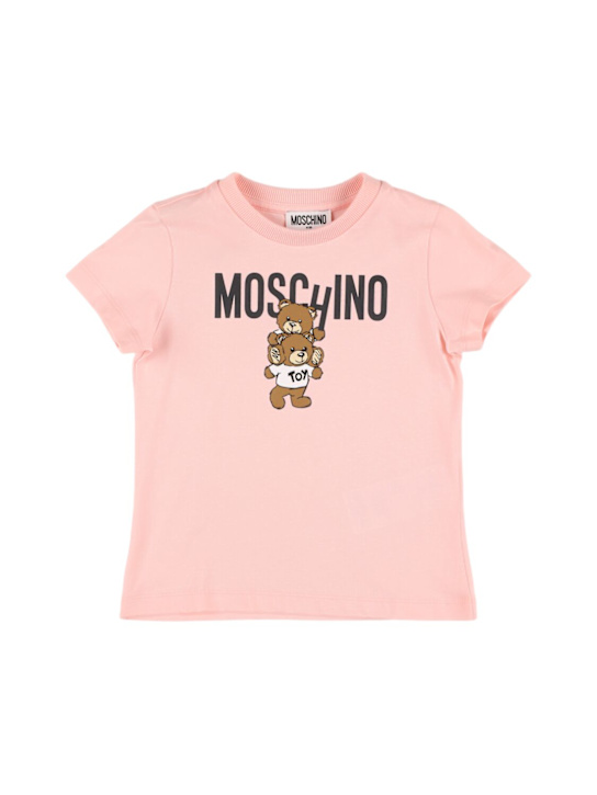 Moschino: コットンジャージーTシャツ - kids-girls_0 | Luisa Via Roma