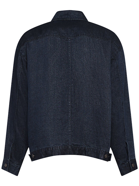 The Row: Seb linen jacket - Dark Indigo - men_3 | Luisa Via Roma