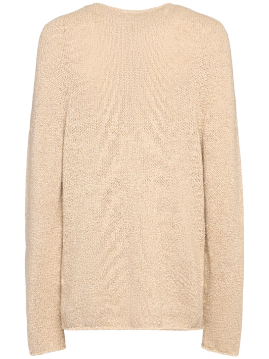 The Row: Kalen cotton top - Light Beige Mel - men_3 | Luisa Via Roma
