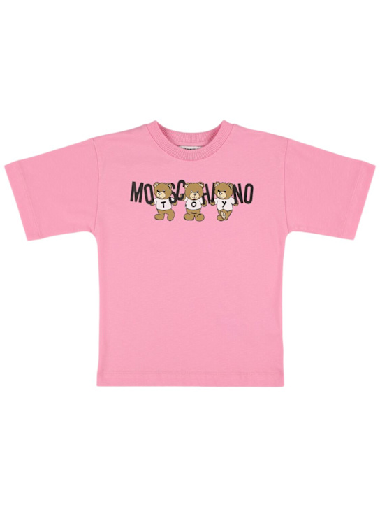 Moschino: コットンジャージーTシャツ - kids-girls_0 | Luisa Via Roma