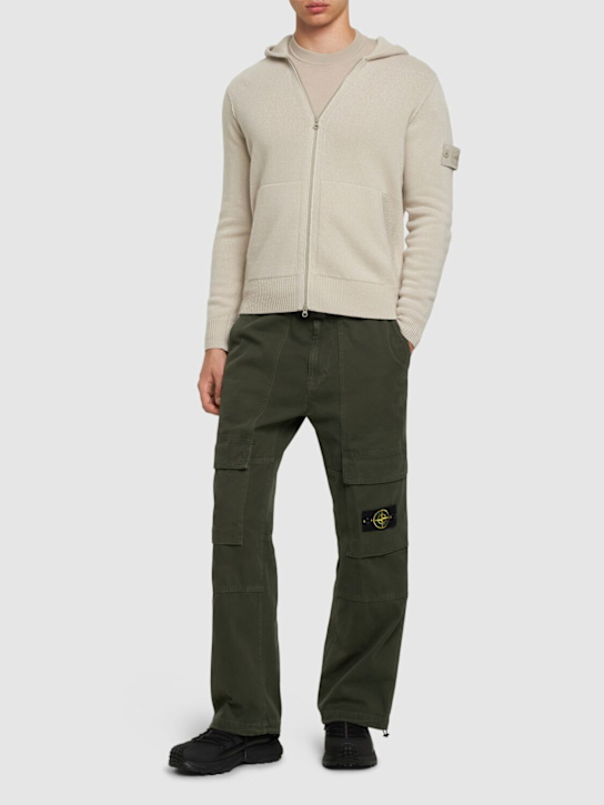 Stone Island: Cotton regular pants - men_1 | Luisa Via Roma