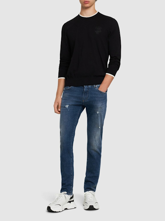 Dolce&Gabbana: Slim fit denim jeans - men_1 | Luisa Via Roma