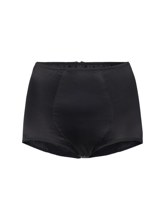 Stretch satin high waisted briefs