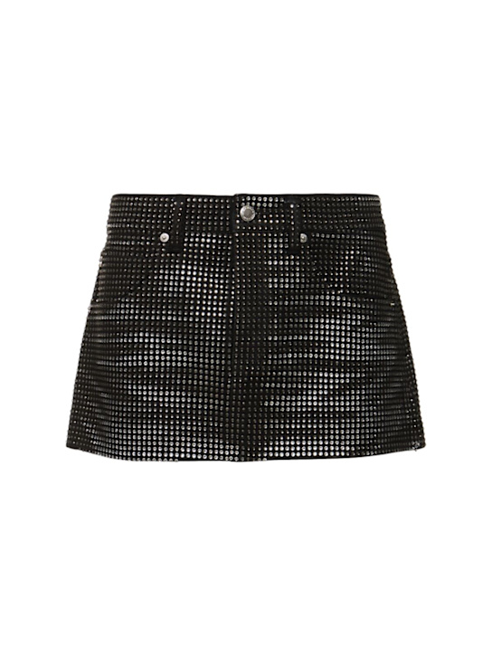 Alexander Wang: Embellished cotton mini skirt - women_0 | Luisa Via Roma